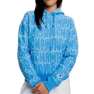 Champion light blue hoodie size M